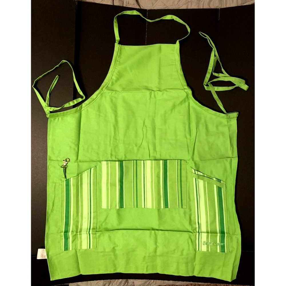 2007 Betty Crocker Green Kitchen Apron Utility Cooking Bib Style